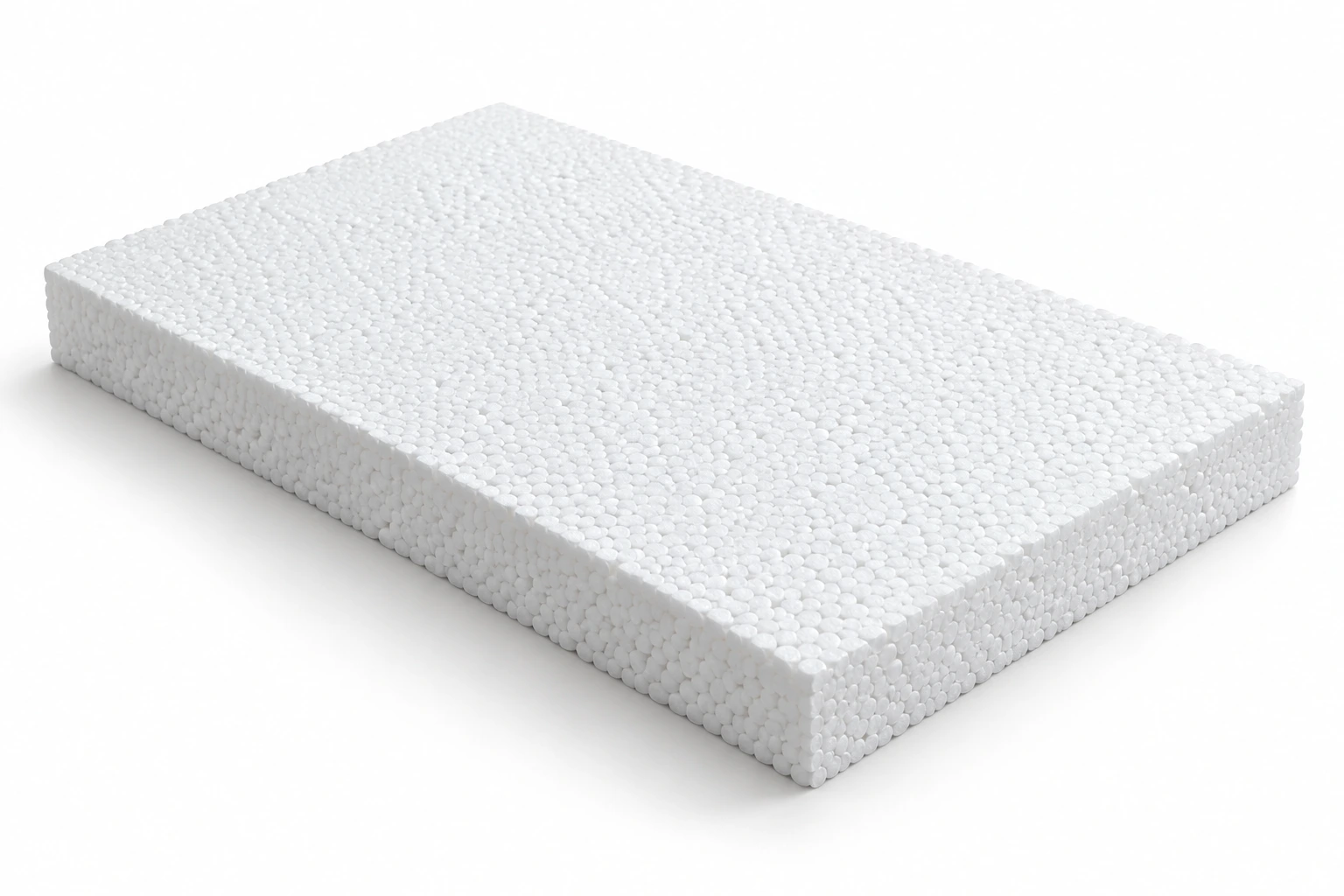 Panneau de polystyrène expansé à texture de billes blanches